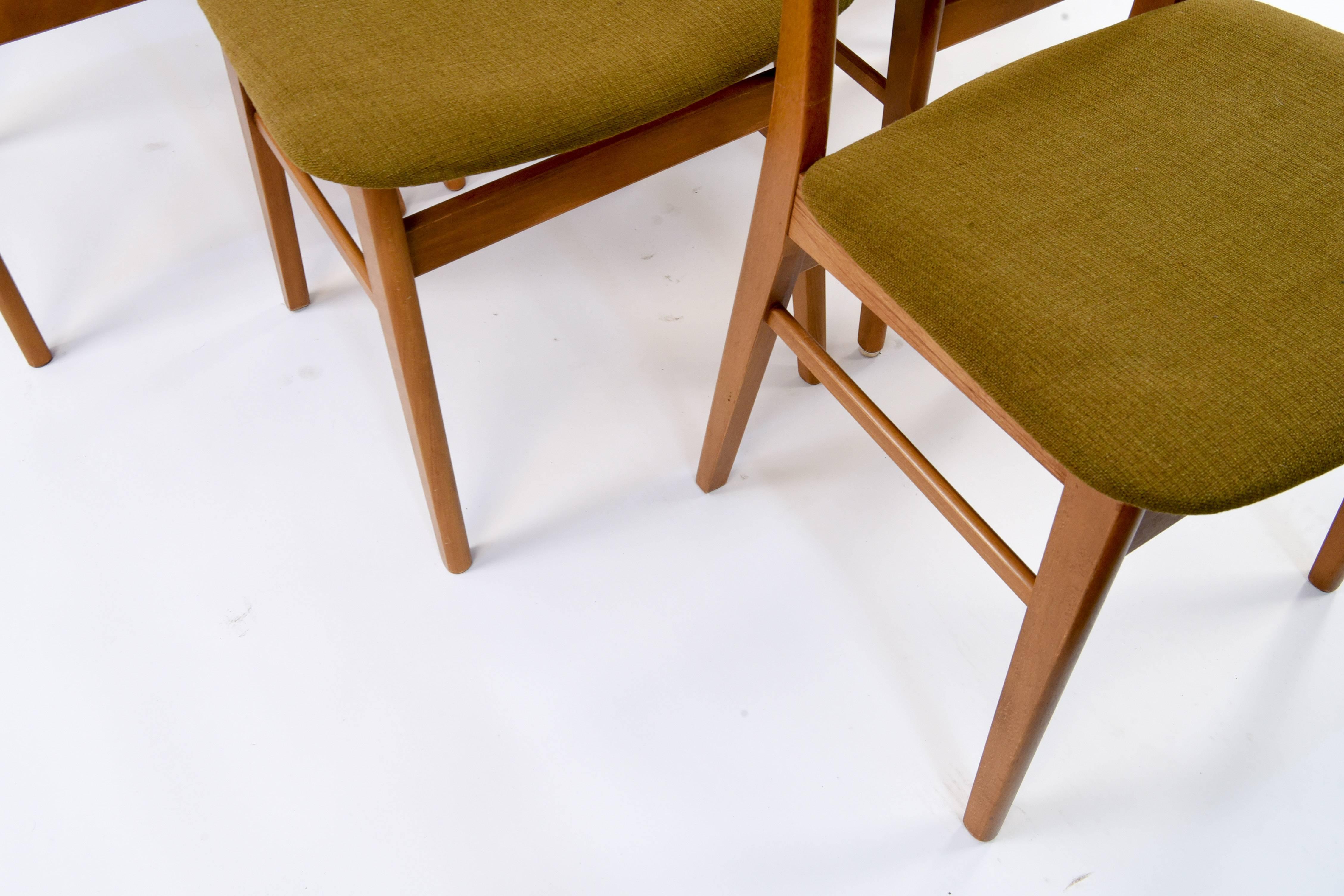 Mid-Century Modern Set of (6) Danish Midcentury Teak Dining Chairs by SAX