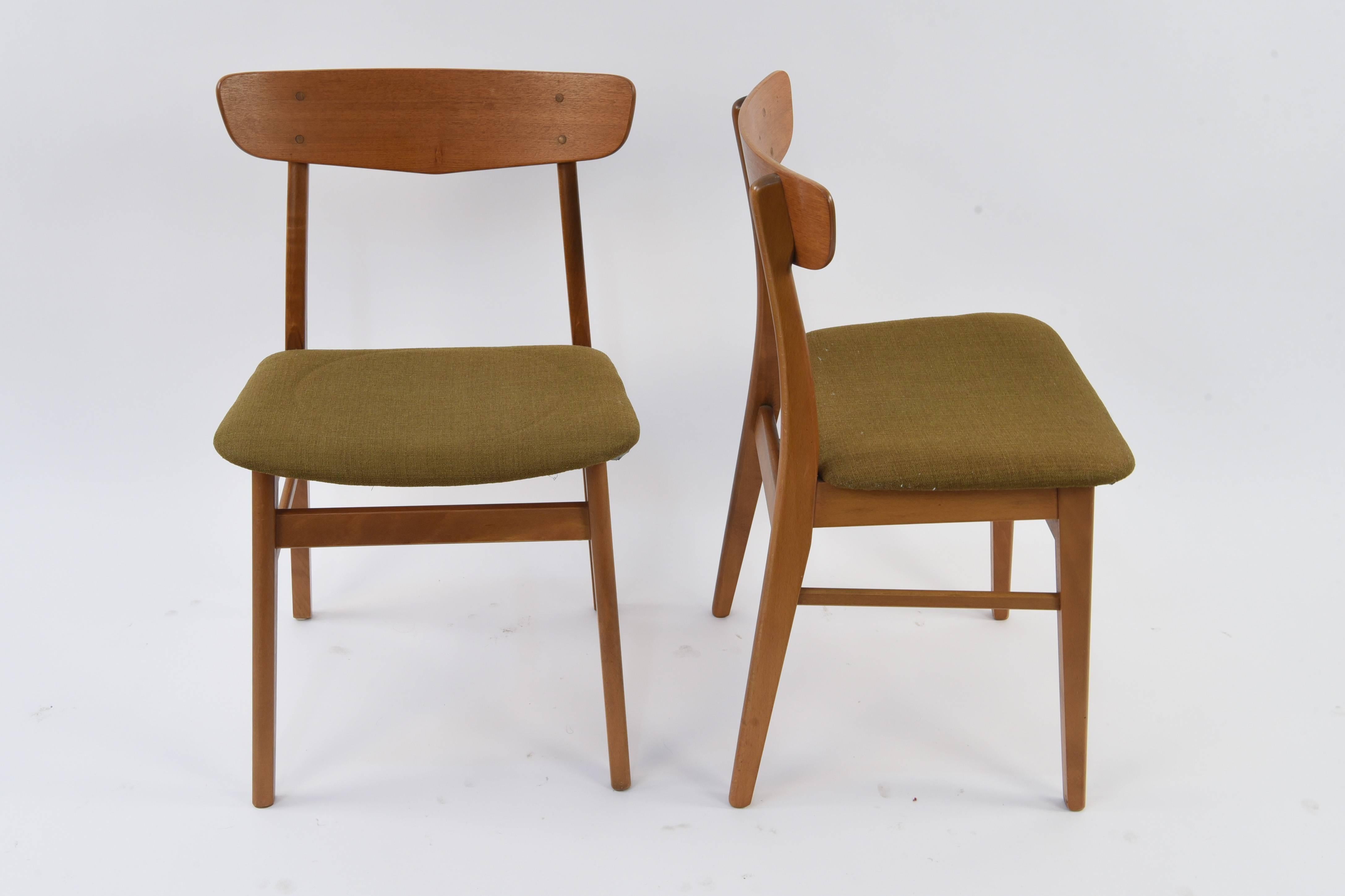 Set of (6) Danish Midcentury Teak Dining Chairs by SAX 2