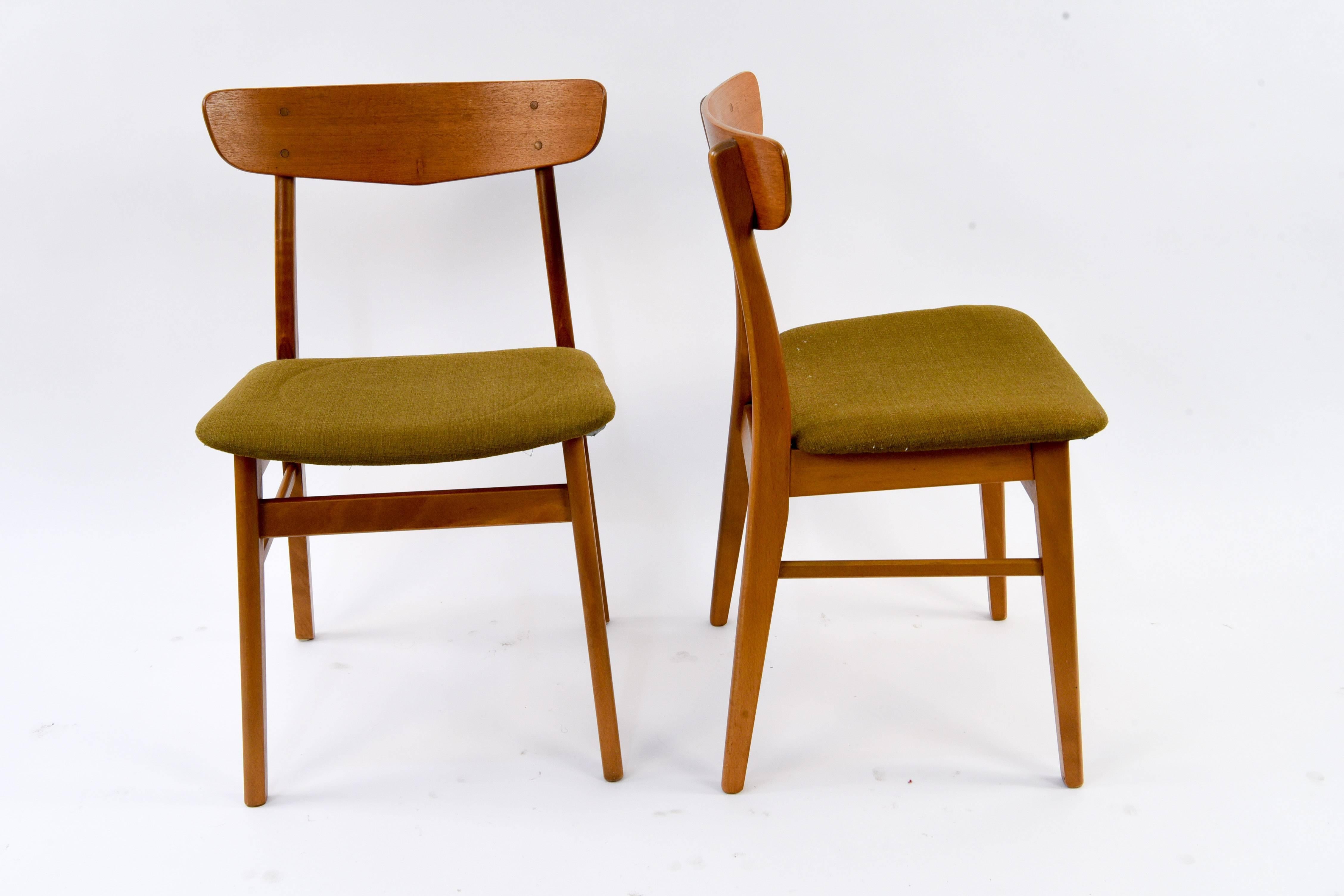 Set of (6) Danish Midcentury Teak Dining Chairs by SAX 3