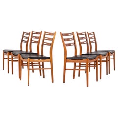 Lot de 6 chaises de salle à manger danoises en teck du milieu du siècle, modèle 210 de Farstrup — années 1960