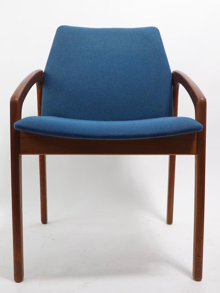 Set of 6 Danish Modern Dining Chairs by Henning Kjernaulf for Korup Stolefabrik For Sale 7