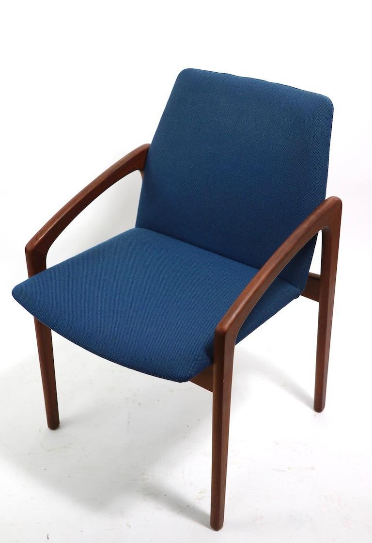 Scandinavian Modern Set of 6 Danish Modern Dining Chairs by Henning Kjernaulf for Korup Stolefabrik For Sale