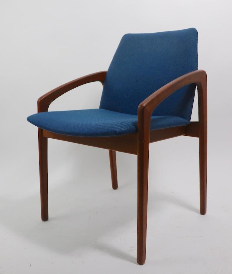 Set of 6 Danish Modern Dining Chairs by Henning Kjernaulf for Korup Stolefabrik In Good Condition For Sale In New York, NY