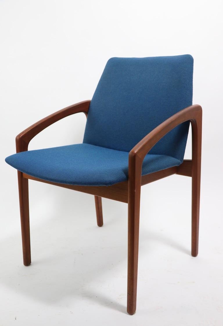 20th Century Set of 6 Danish Modern Dining Chairs by Henning Kjernaulf for Korup Stolefabrik For Sale