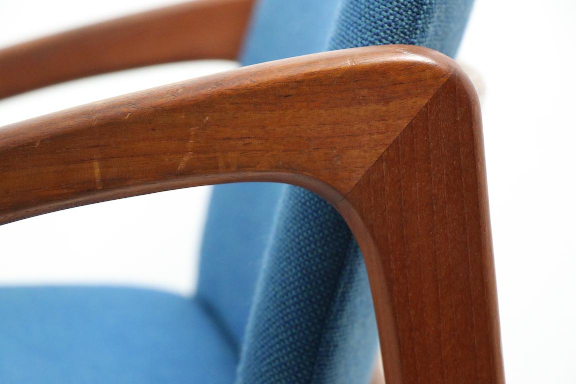 Upholstery Set of 6 Danish Modern Dining Chairs by Henning Kjernaulf for Korup Stolefabrik