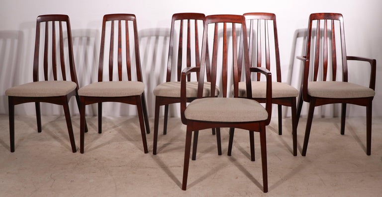 Scandinavian Modern Set of 6 Danish Modern Dining Chairs in Rosewood by Skovby Mobelfabrik For Sale