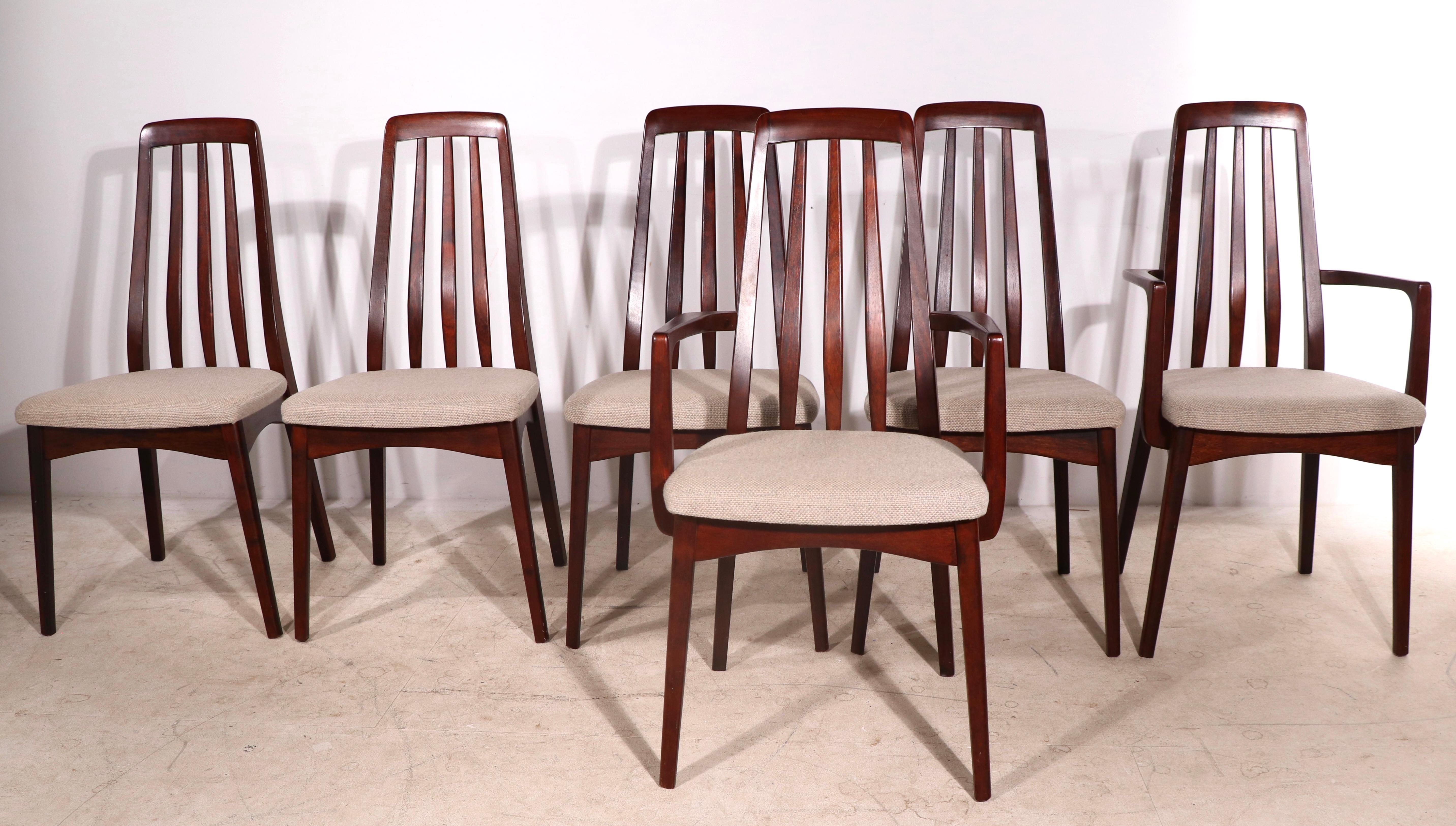 Set of 6 Danish Modern Dining Chairs in Rosewood by Skovby Mobelfabrik In Good Condition In New York, NY