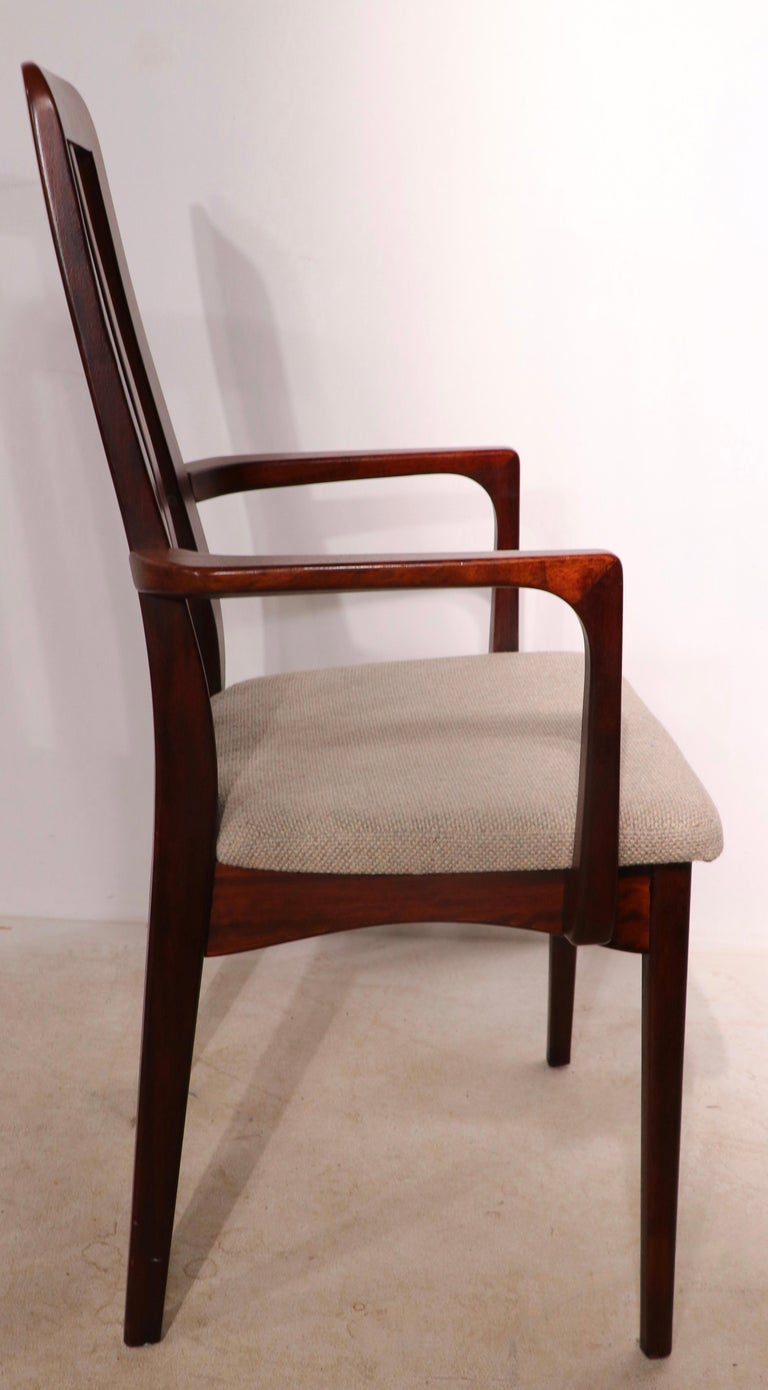 Upholstery Set of 6 Danish Modern Dining Chairs in Rosewood by Skovby Mobelfabrik For Sale