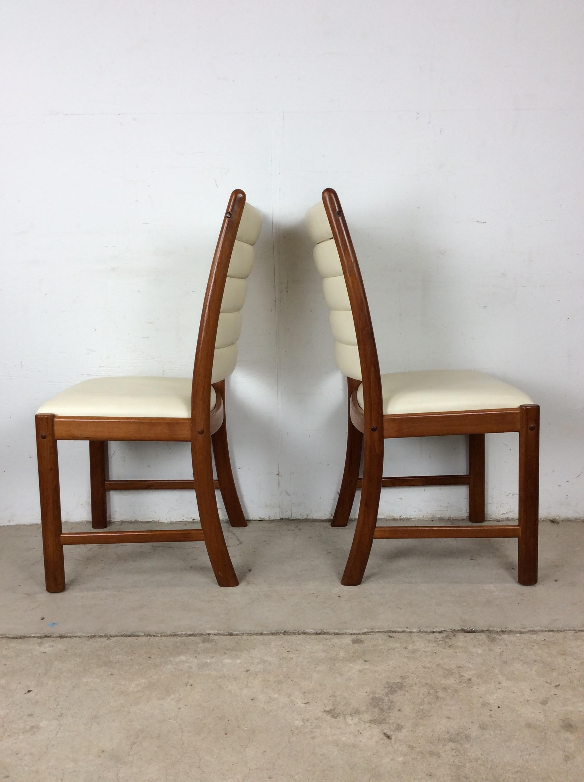 Ensemble de 6 chaises de salle à manger modernes danoises avec revêtement en cuir en vente 5