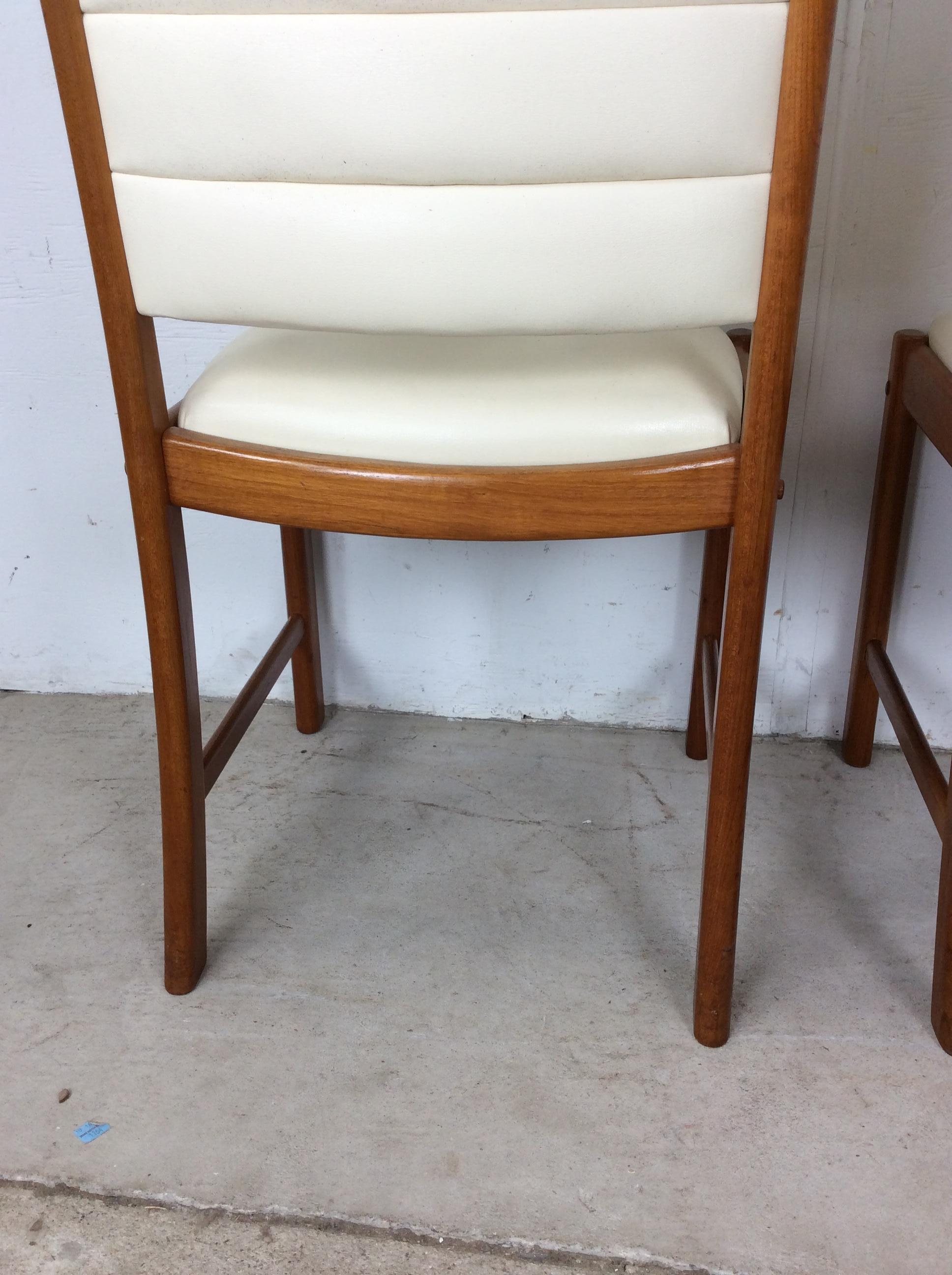 Ensemble de 6 chaises de salle à manger modernes danoises avec revêtement en cuir en vente 8