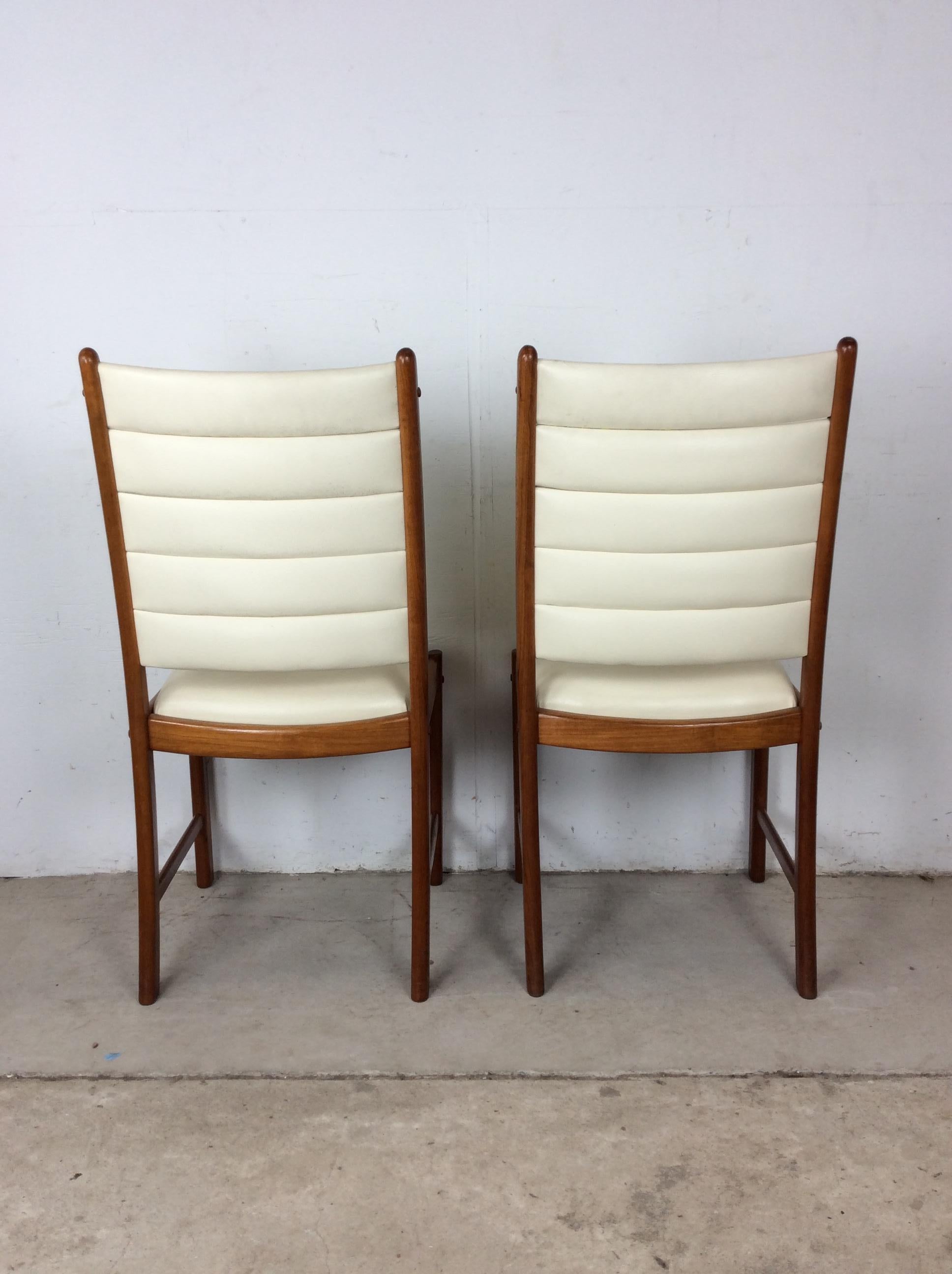 Ensemble de 6 chaises de salle à manger modernes danoises avec revêtement en cuir en vente 9