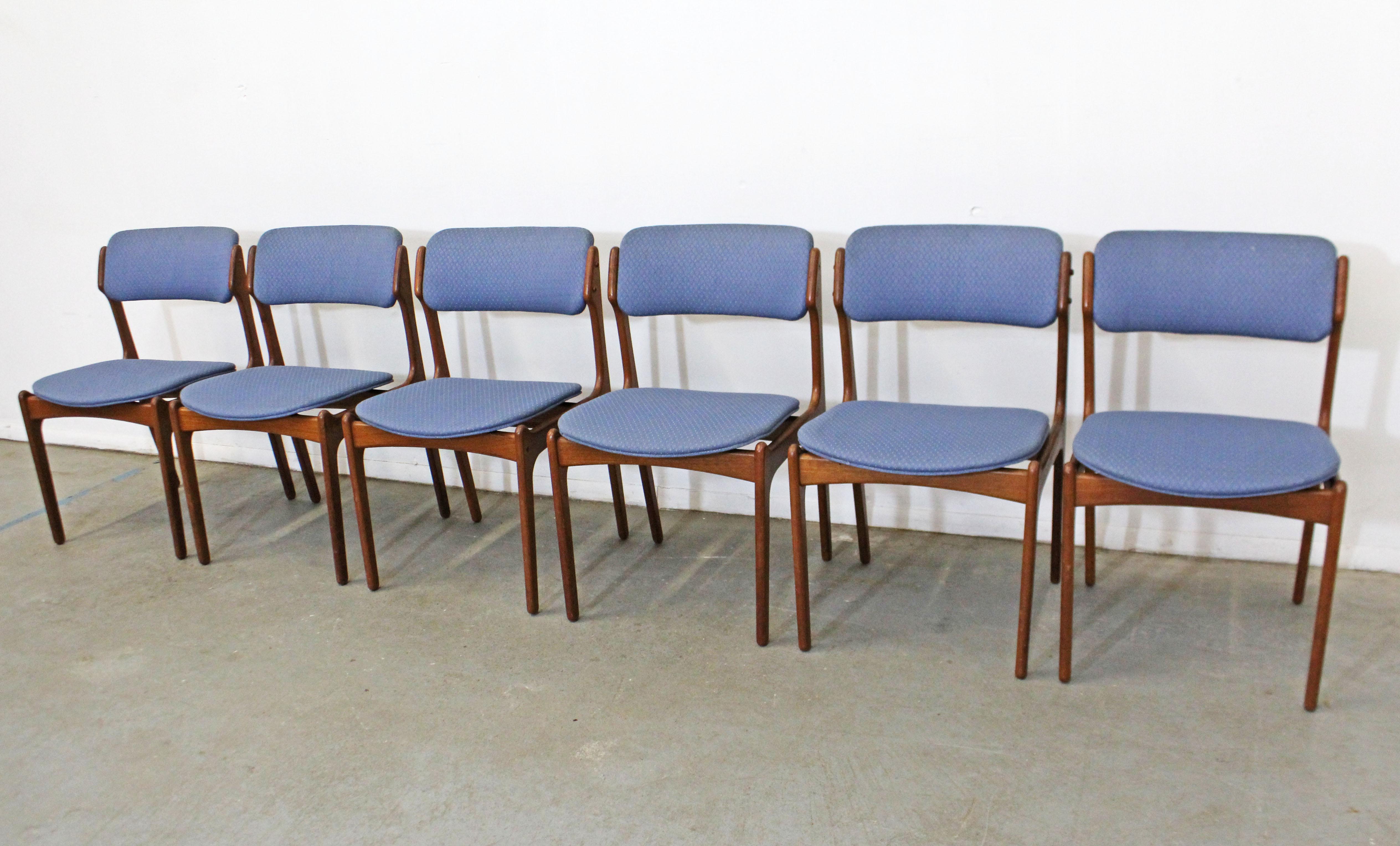 Scandinavian Modern Set of 6 Danish Modern Erik Buch for O.D. Mobler Teak Dining Chairs