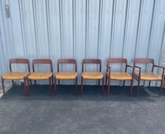 Set of 6 Danish Modern Moller 75 Teak Dining Chairs