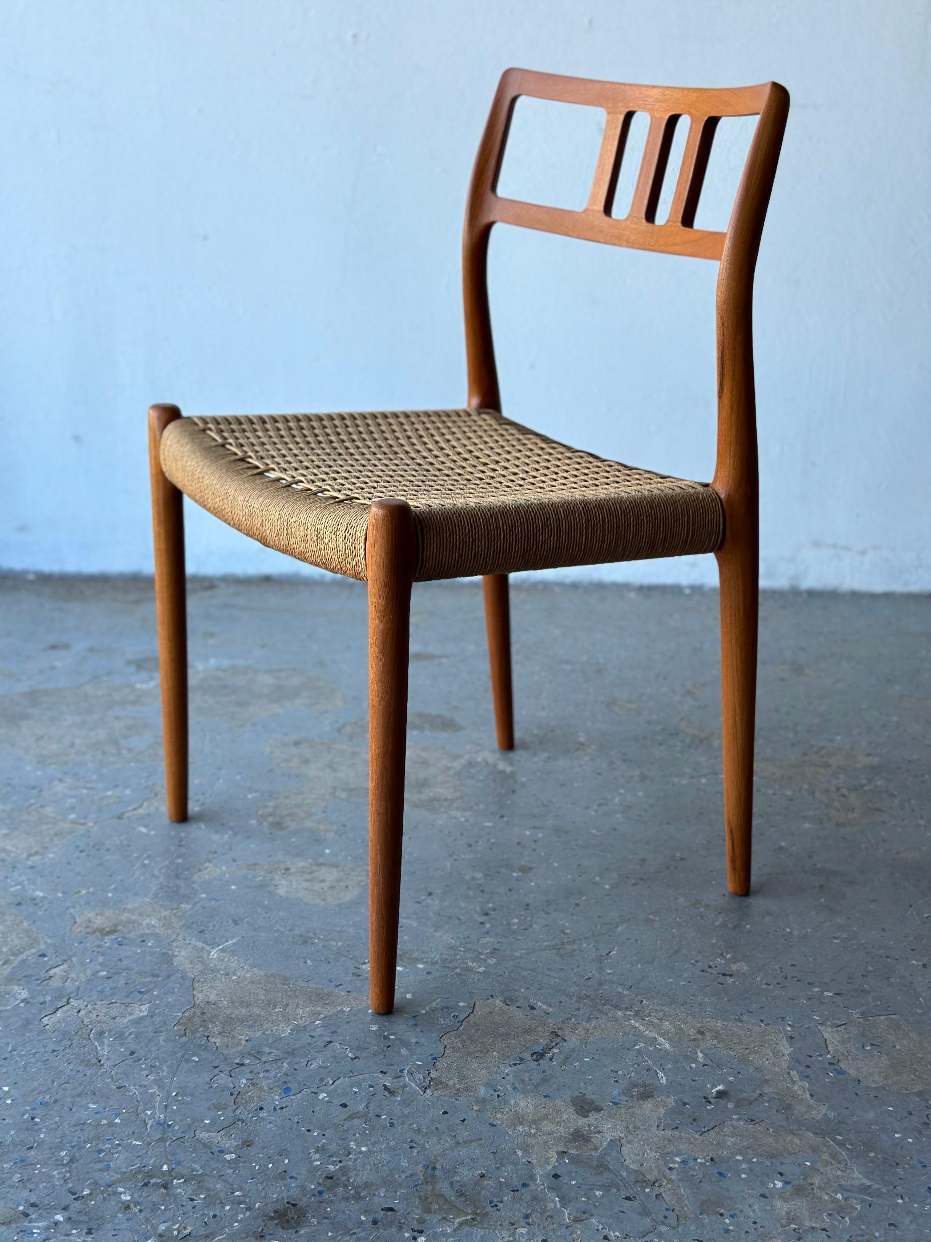 Set of 6  Danish Modern  Niels Moller for J.L. Moller Chairs, Model 79 and 64 5