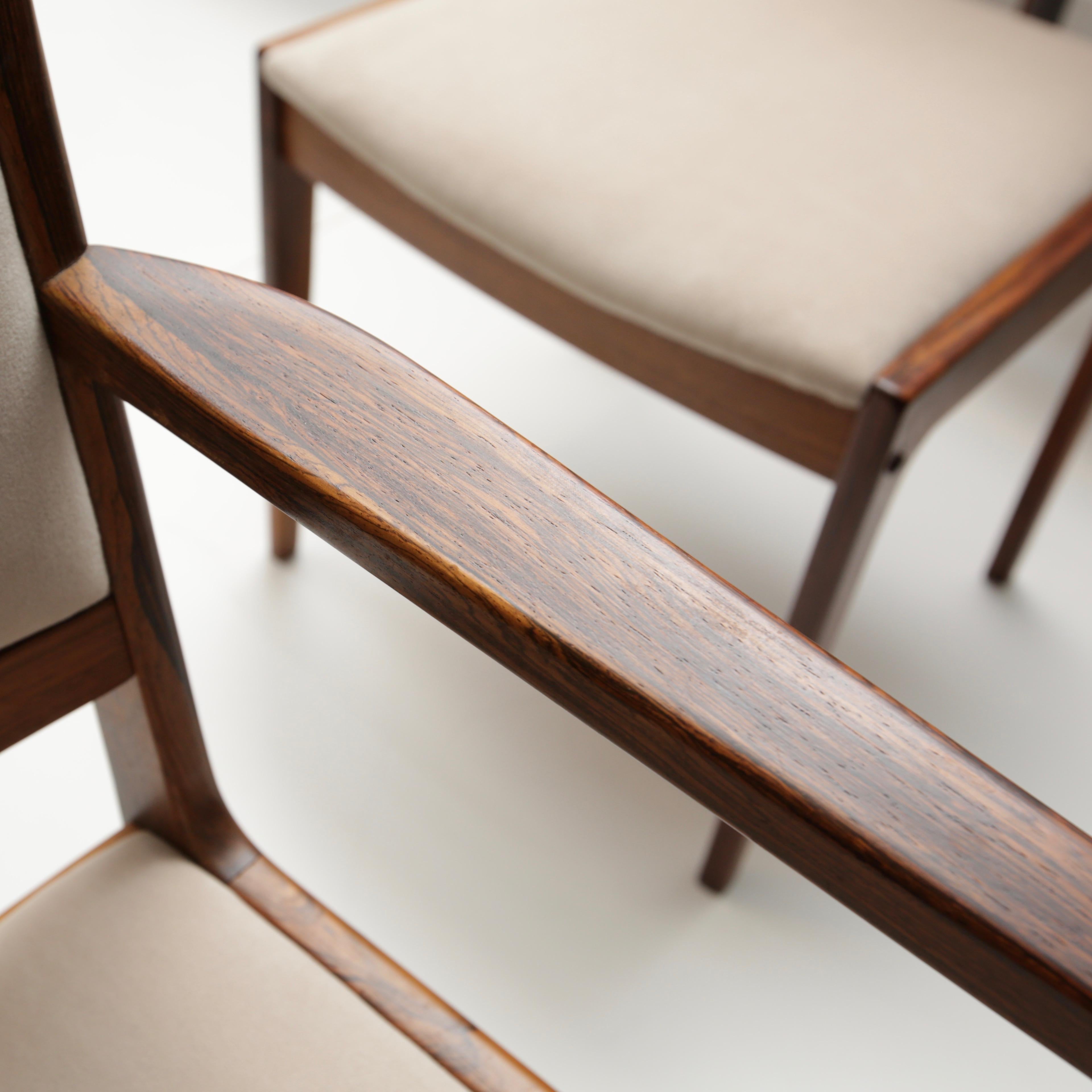 Set of 6 Danish Modern Rosewood Chairs by Bernhard Pedersen 5