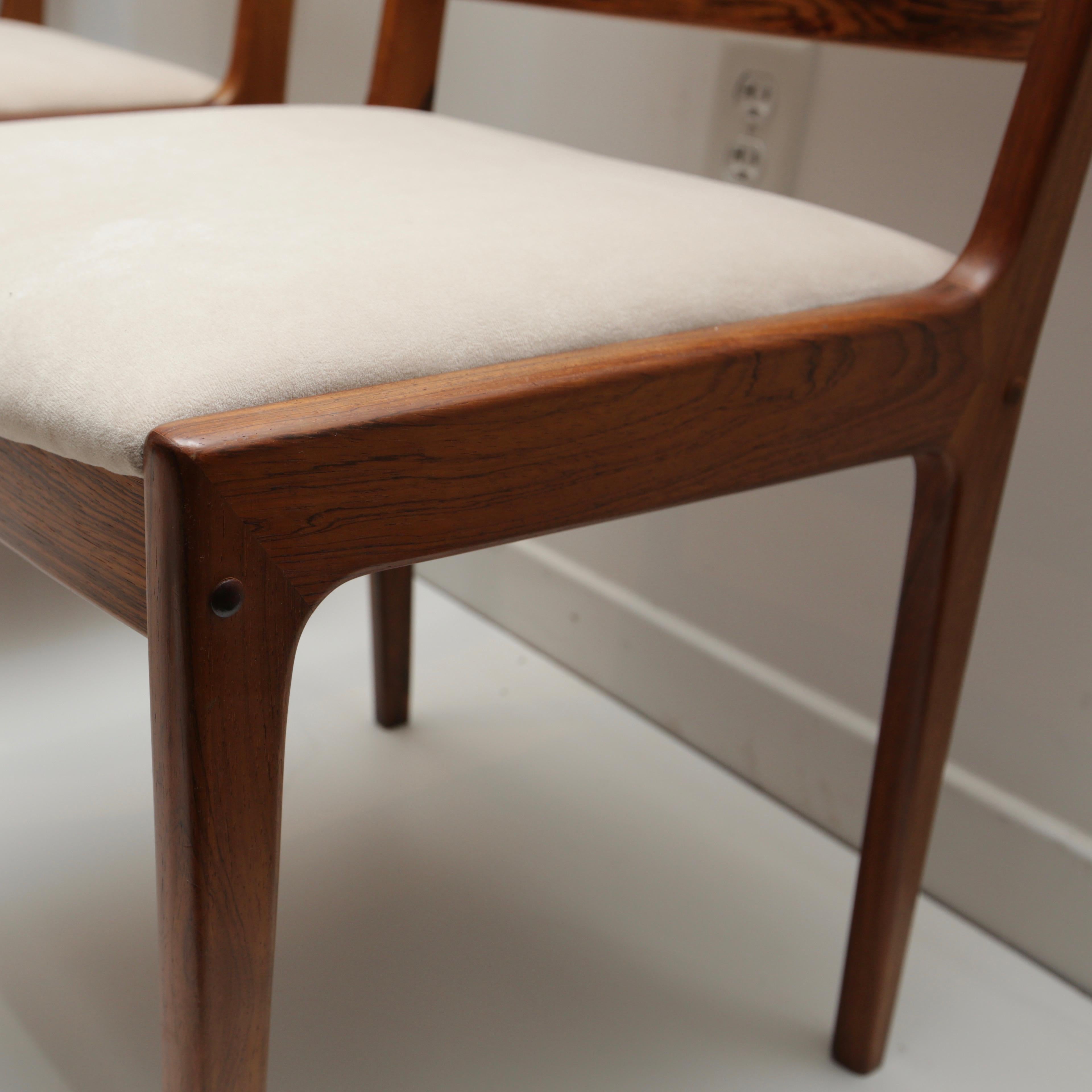 Set of 6 Danish Modern Rosewood Chairs by Bernhard Pedersen 3