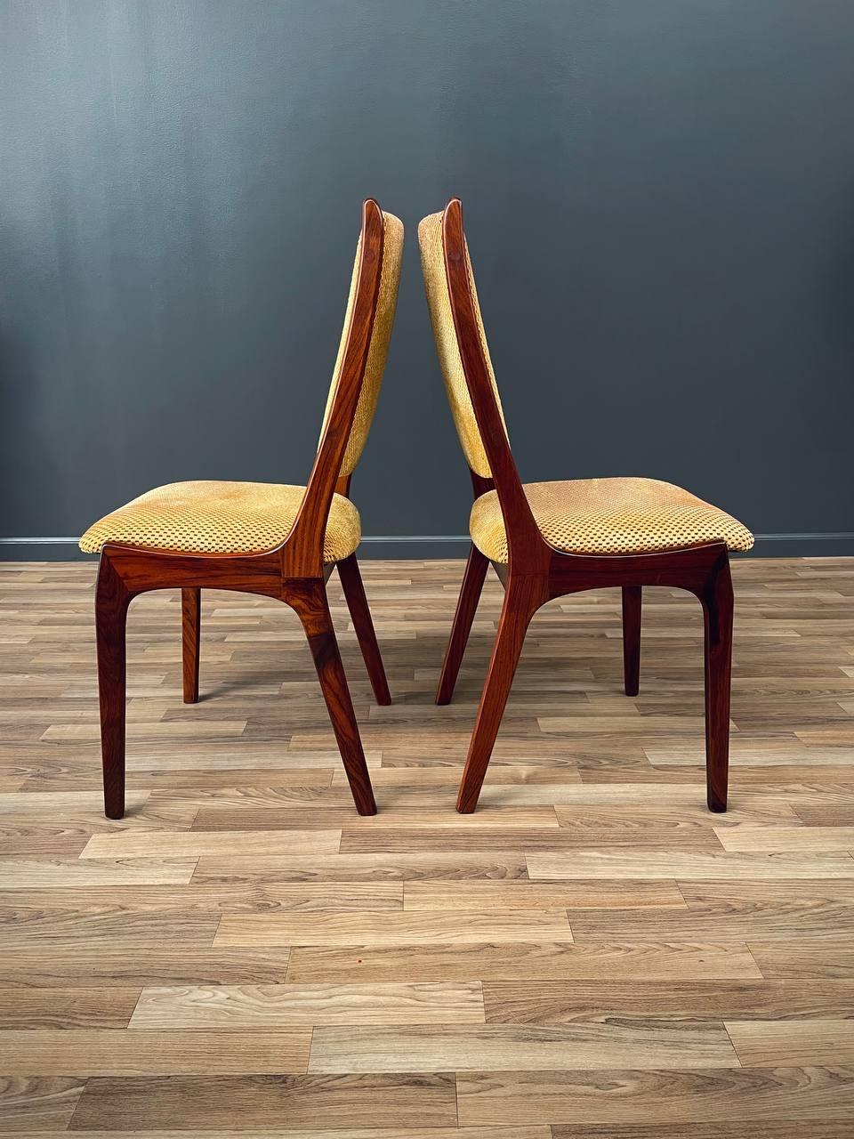 Upholstery Set of 6 Danish Modern Rosewood Dining Chairs by Korup Stolefabrik