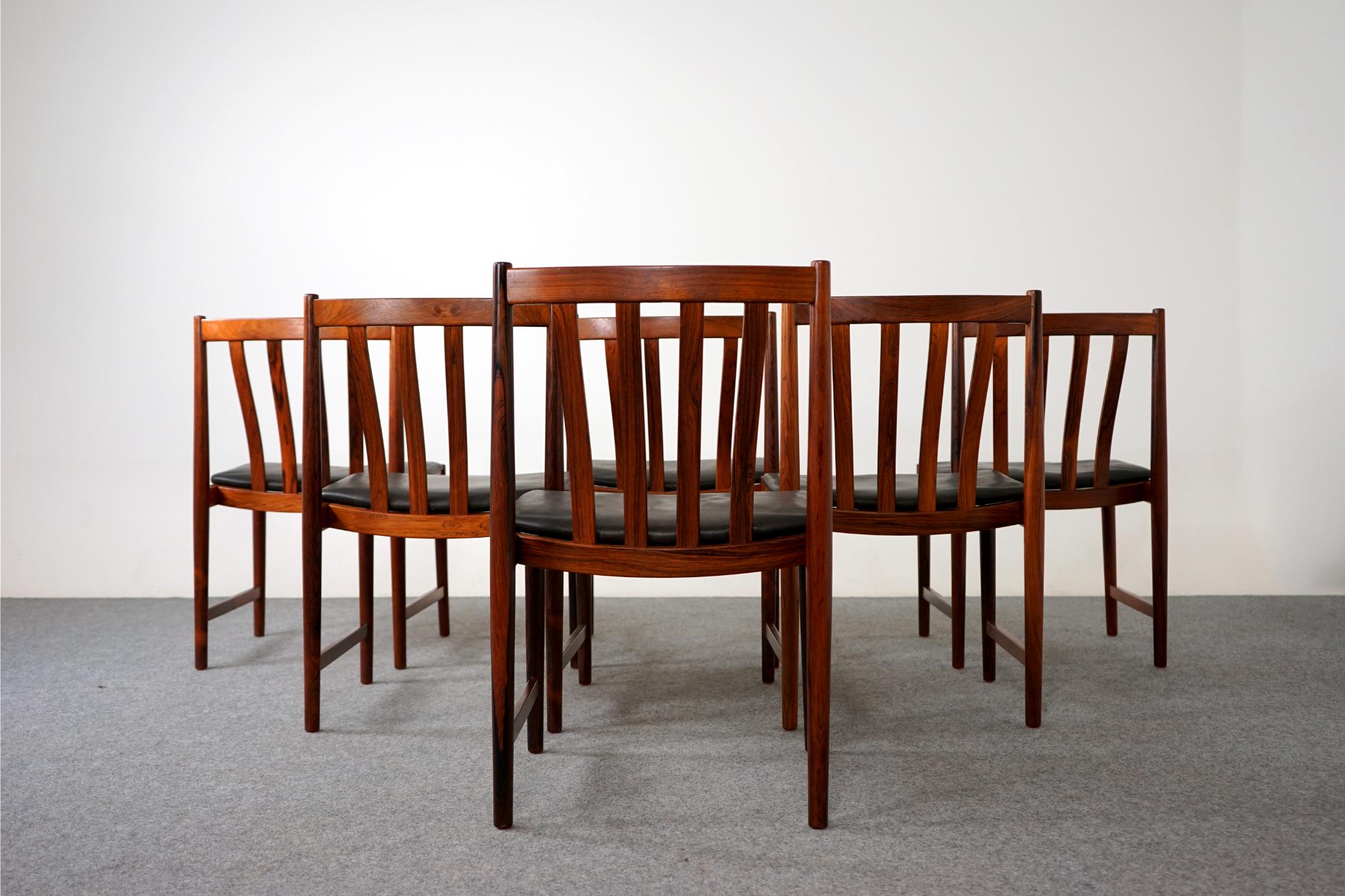 Set of 6 Danish Modern Rosewood Dining Chairs by Slagelse Mobelfabrik For Sale 6