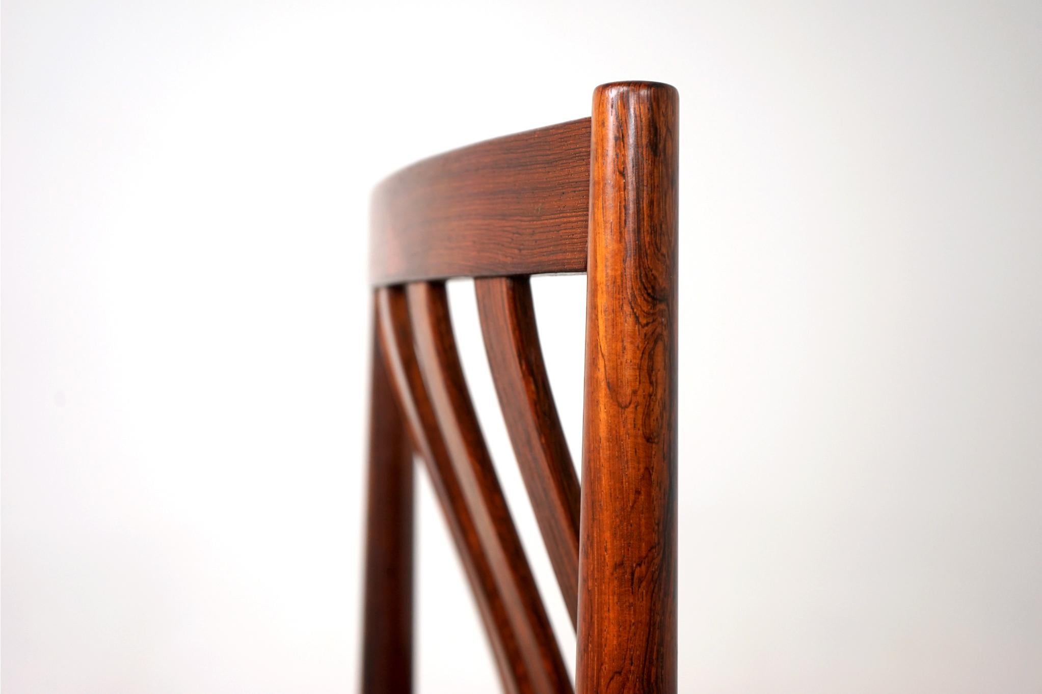Set of 6 Danish Modern Rosewood Dining Chairs by Slagelse Mobelfabrik For Sale 2