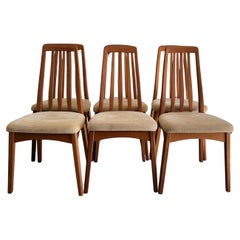 Set of 6 Danish modern solid teak dining chairs