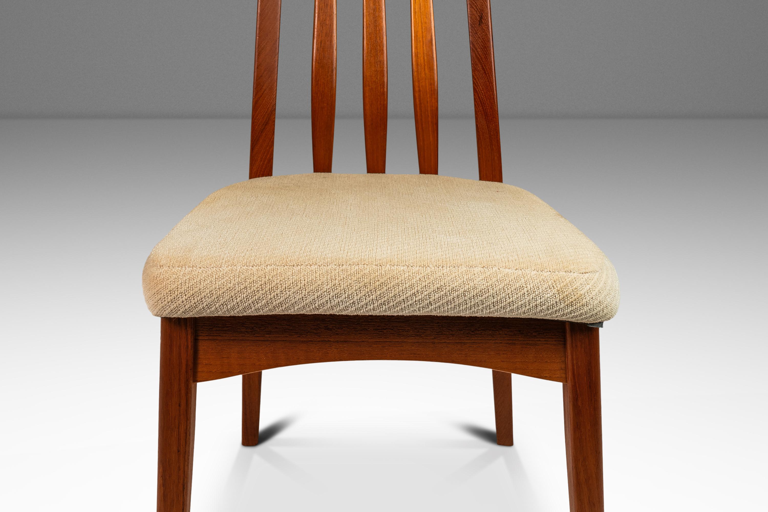 Set of 6 Danish Modern Teak Dining Chairs by Benny Linden, Thailand, c. 1970's 5