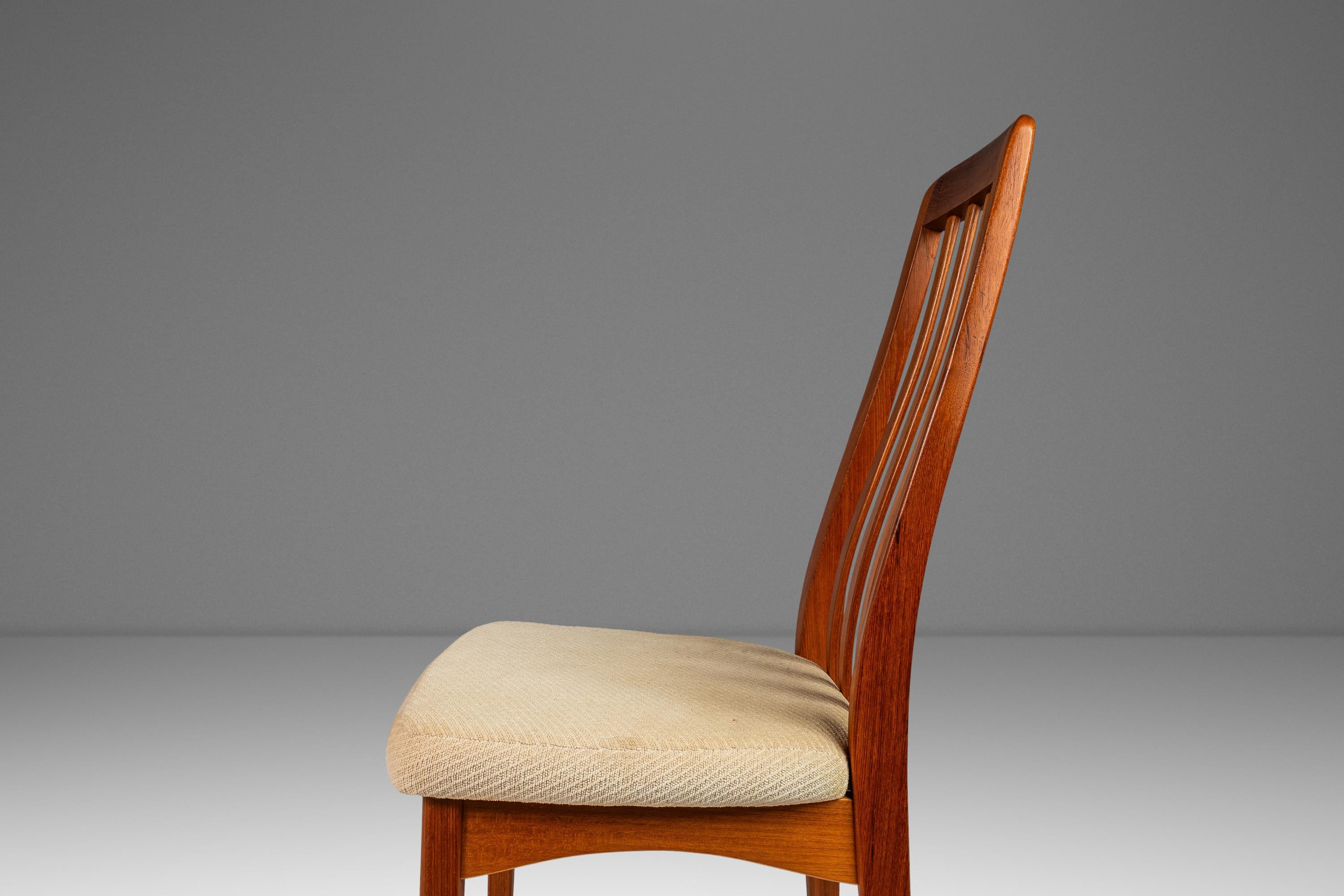 Set of 6 Danish Modern Teak Dining Chairs by Benny Linden, Thailand, c. 1970's 6