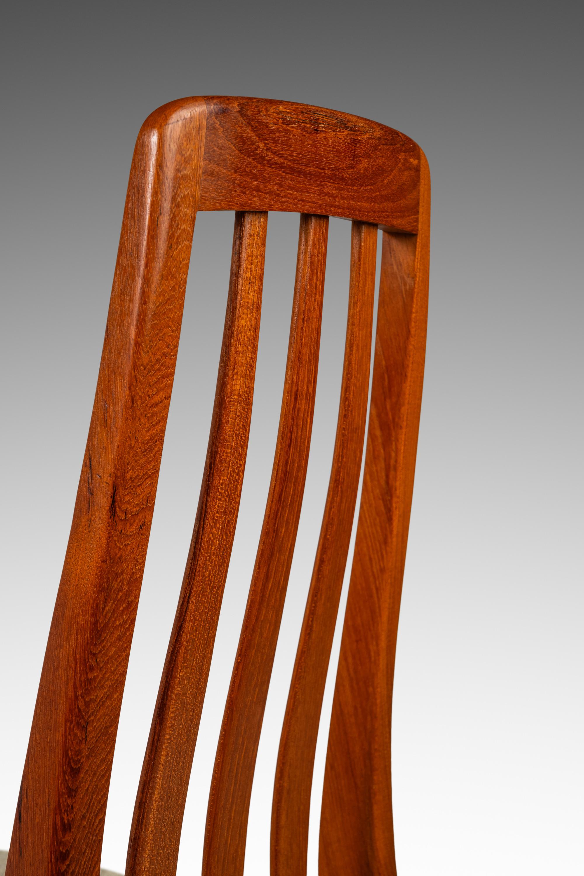 Set of 6 Danish Modern Teak Dining Chairs by Benny Linden, Thailand, c. 1970's 12