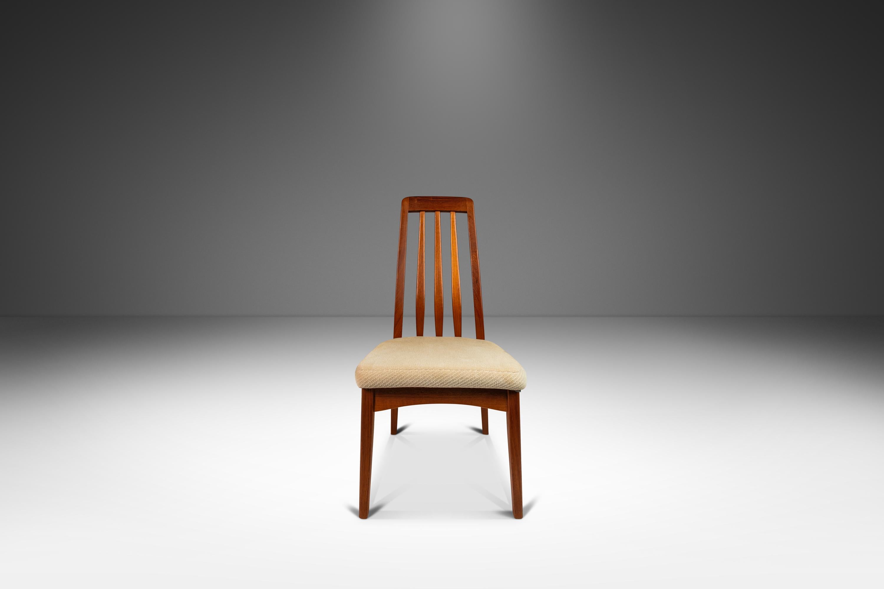 Mid-Century Modern Set of 6 Danish Modern Teak Dining Chairs by Benny Linden, Thailand, c. 1970's