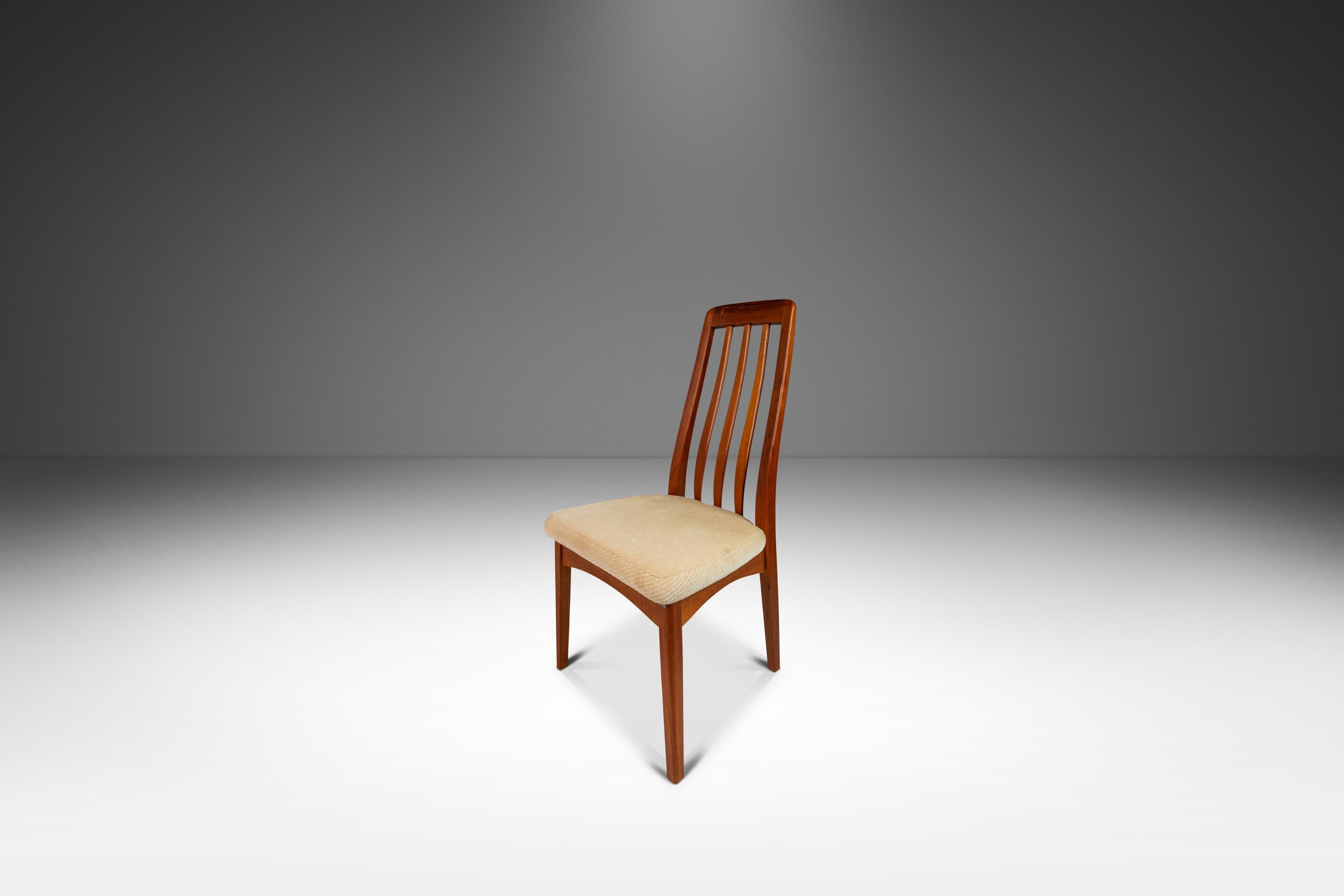 Set of 6 Danish Modern Teak Dining Chairs by Benny Linden, Thailand, c. 1970's In Good Condition In Deland, FL
