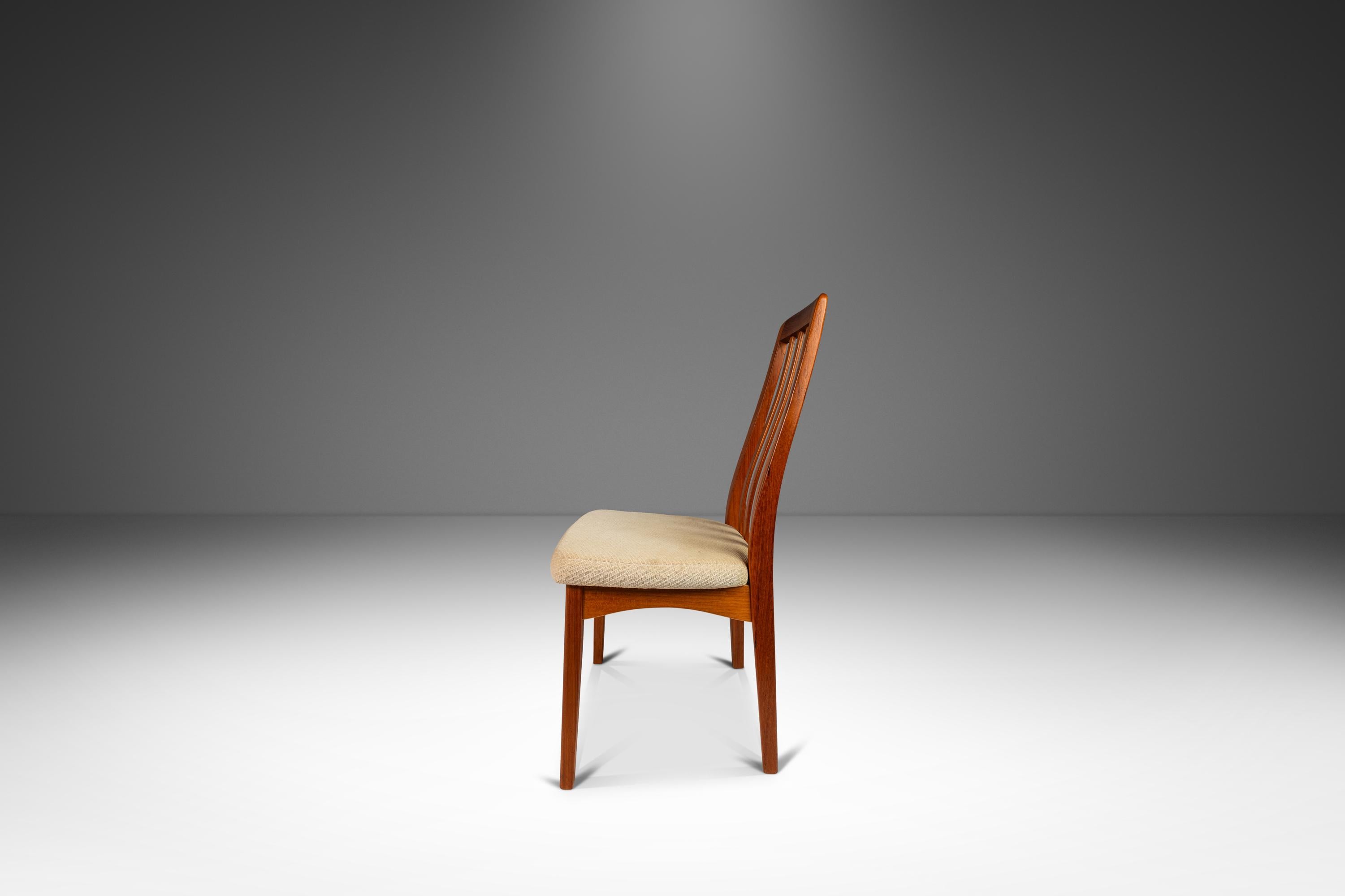 Late 20th Century Set of 6 Danish Modern Teak Dining Chairs by Benny Linden, Thailand, c. 1970's