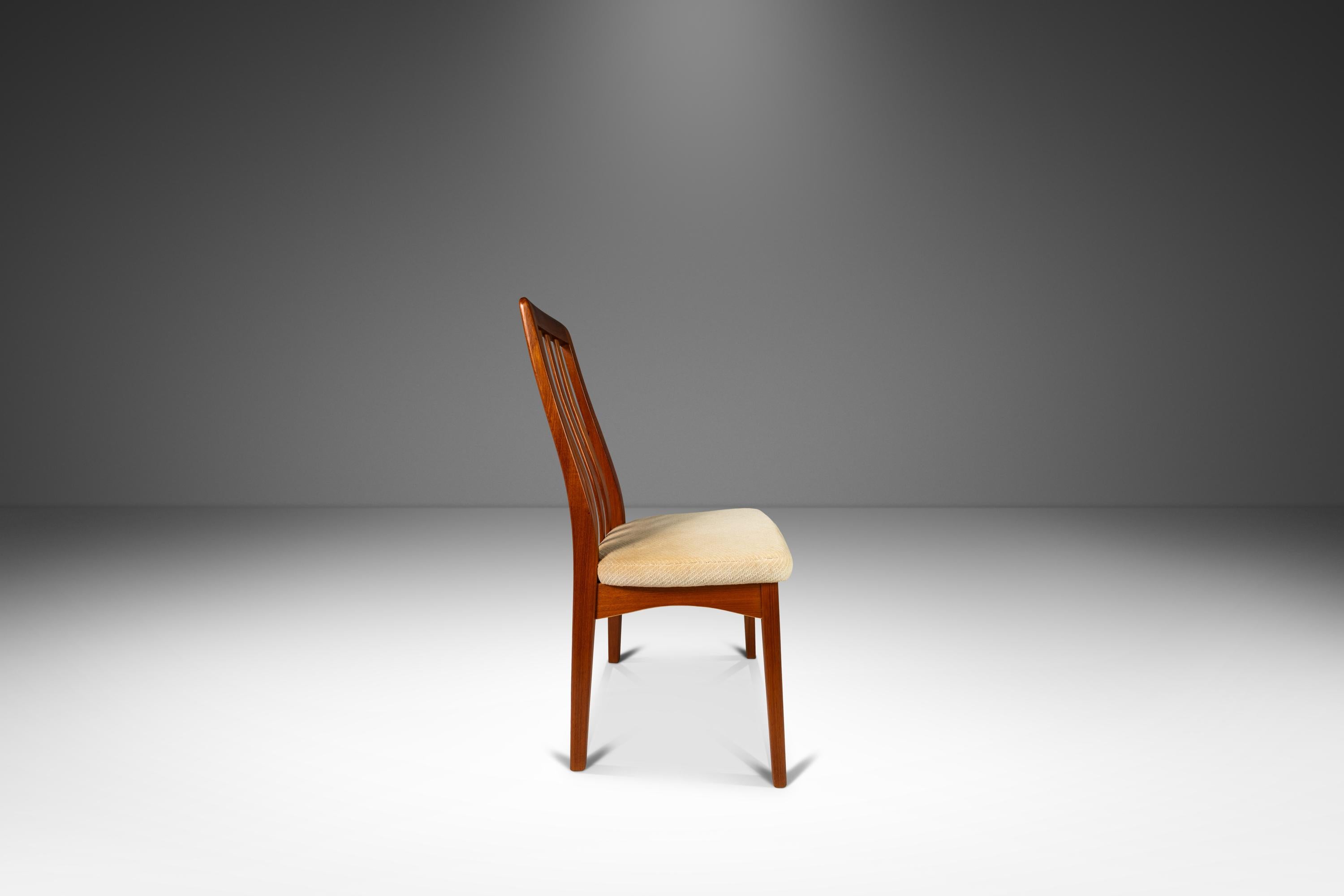 Set of 6 Danish Modern Teak Dining Chairs by Benny Linden, Thailand, c. 1970's 3