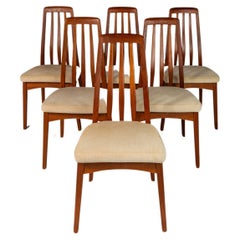 Set di 6 sedie da pranzo moderne danesi in teak di Benny A. Linden, Tailandia, anni '70 ca.