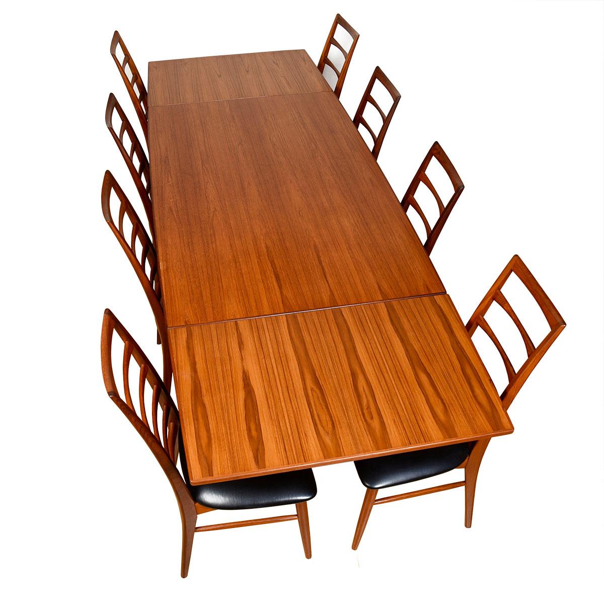Danese Set di 6 sedie da pranzo moderne in teak danese Koefoeds Hornslet in vendita