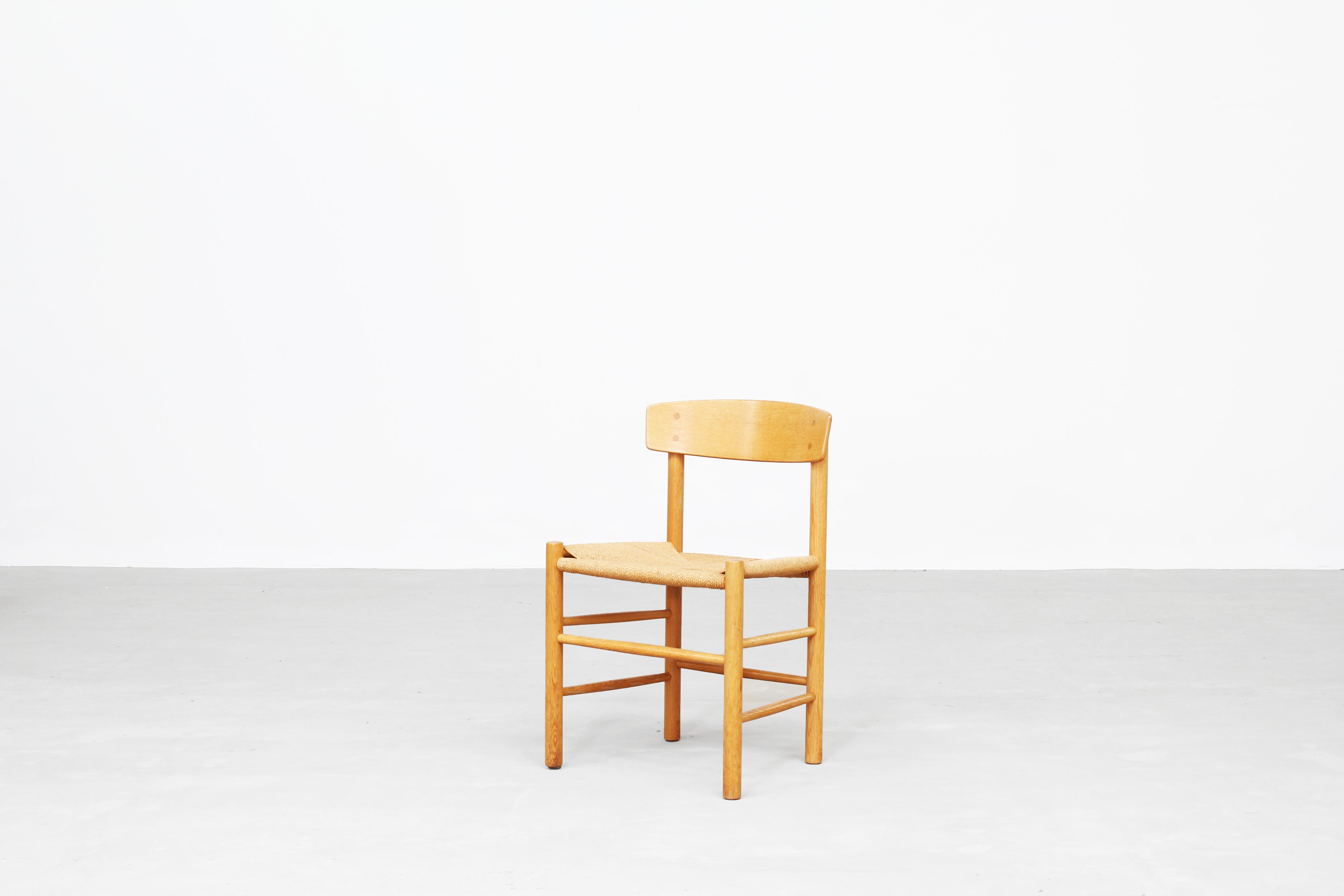 Juego de 6 sillas de comedor danesas de roble de Børge Mogensen para Fredericia J39, Dinamarca siglo XX en venta
