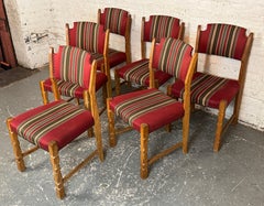 6er-Set dänische Esszimmerstühle aus Eiche von Henning Kjærnulf, CIRCA 1970er Jahre