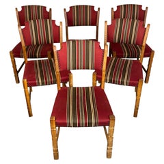 6er-Set dänische Esszimmerstühle aus Eiche von Henning Kjærnulf, CIRCA 1970er Jahre