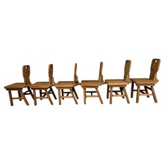 Set of 6 Danish Pine Dining Chairs
