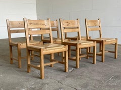 Set di 6 sedie da pranzo in pino danese, Tage Poulsen / TP Design, Gramrode, anni '70