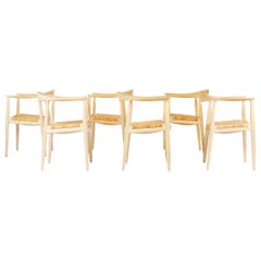 The Round Chair in Solid Ash w/ Cane Seats by Hans J. Wegner for PP Møbler