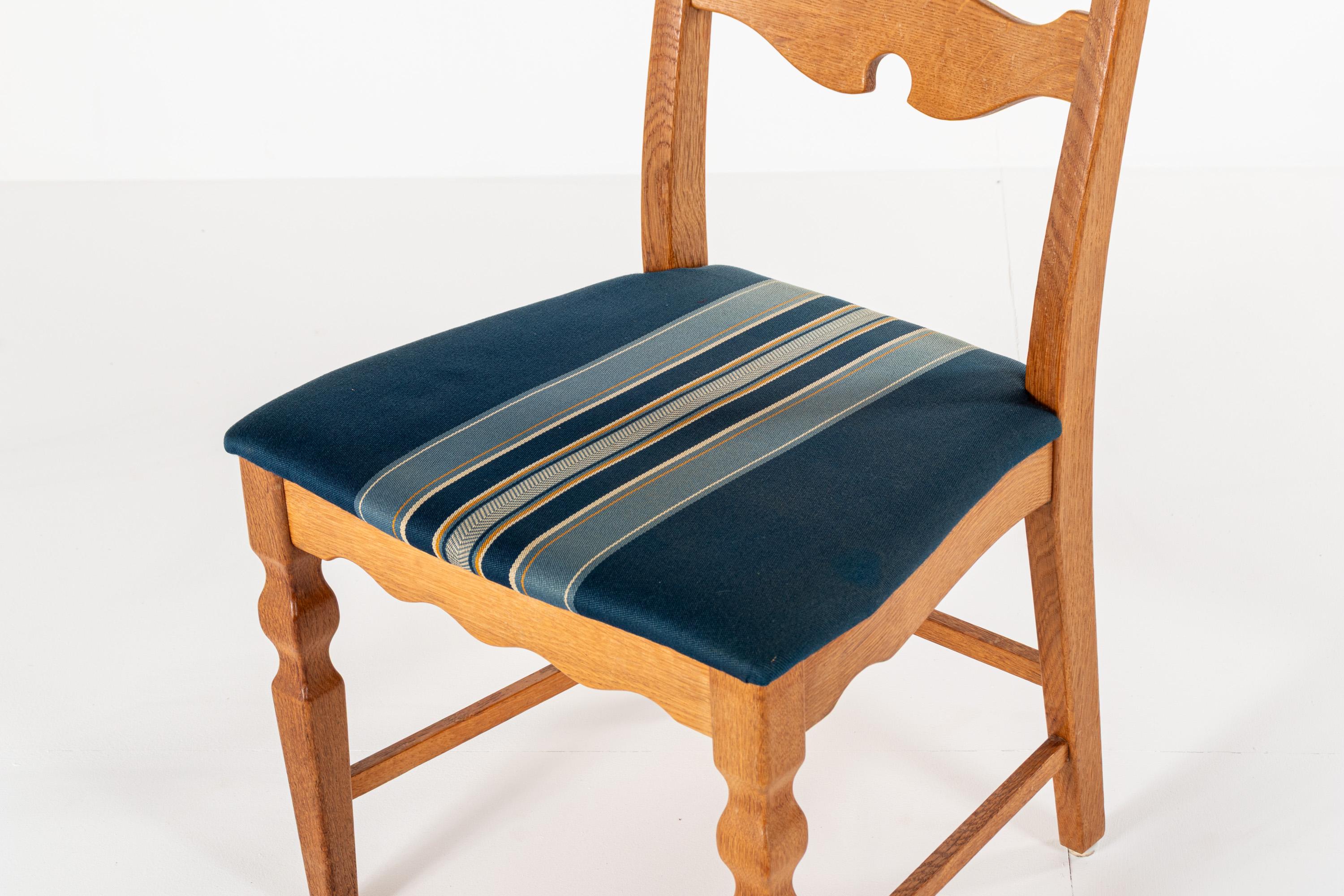 Set of 6 Danish Razorblade Dining Chairs by Henning Kjærnulf, 1970s im Angebot 3