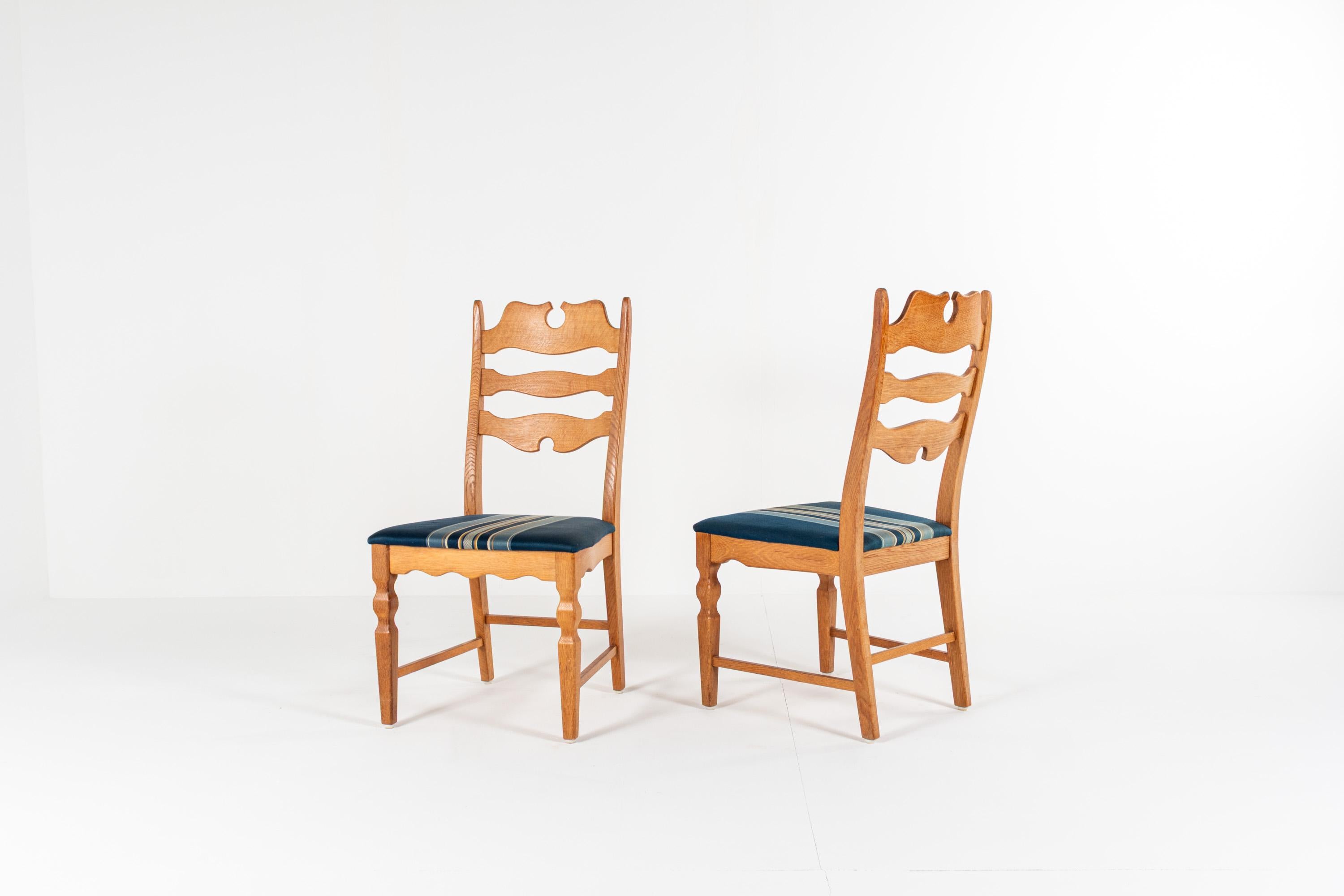 Set of 6 Danish Razorblade Dining Chairs by Henning Kjærnulf, 1970s im Angebot 5