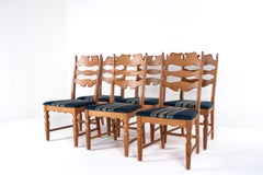 Set of 6 Danish Razorblade Dining Chairs by Henning Kjærnulf, 1970s