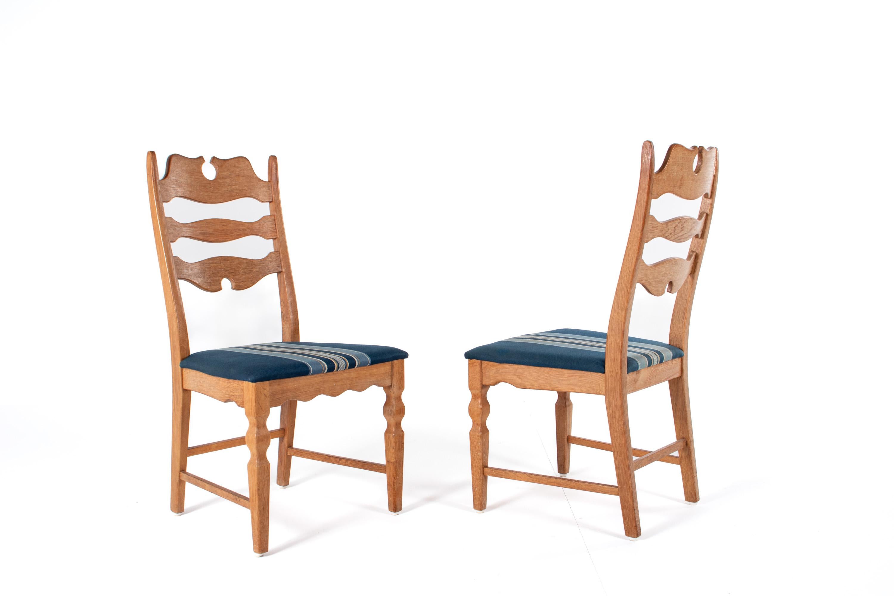 Set of 6 Danish Razorblade Dining Chairs by Henning Kjærnulf, 1970s (Dänisch) im Angebot