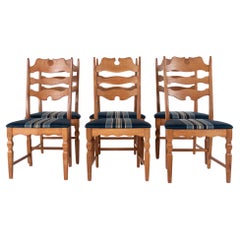 Set of 6 Danish Razorblade Dining Chairs by Henning Kjærnulf, 1970s