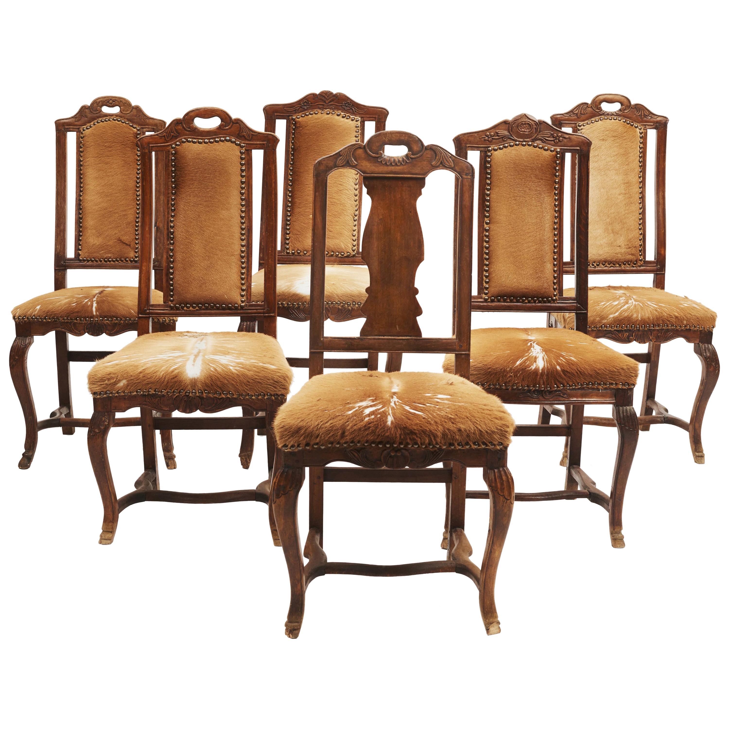 Set of 6 Antique Danish Regence Chairs