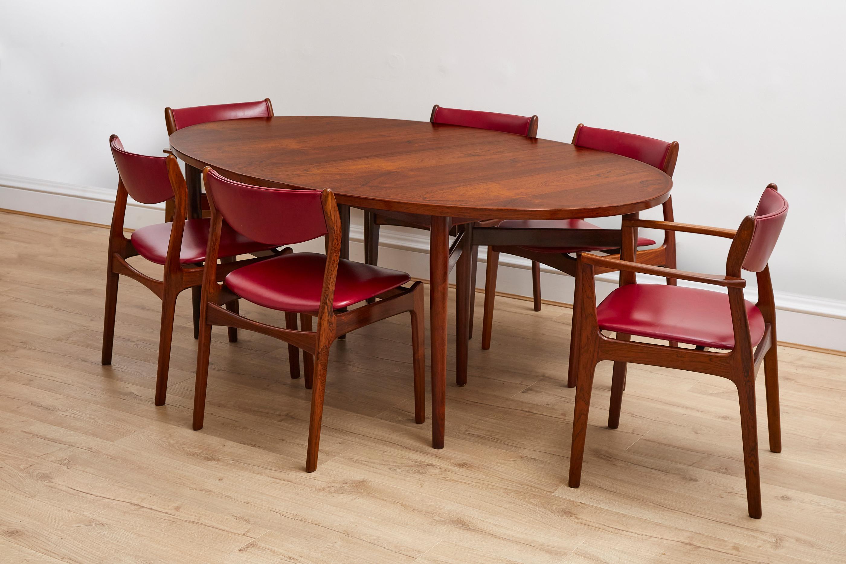 Set of 6 Danish Rosewood Dining Chairs, 1960s 7