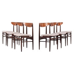 Set of 6 Danish Rosewood Dining Chairs, Denmark, 1960s – Newly Upholstered