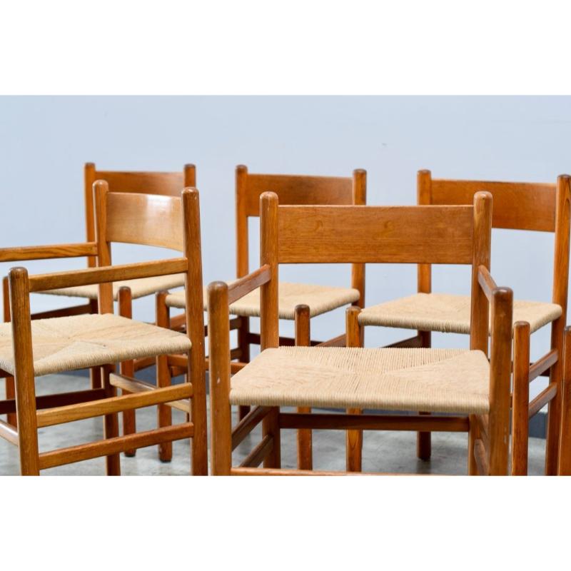 Set di 6 sedie e poltrone danesi, anni '60 in vendita 7