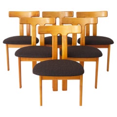 Ensemble de 6 chaises danoises en forme de "T" - 1960s Mid-Century Modern Design