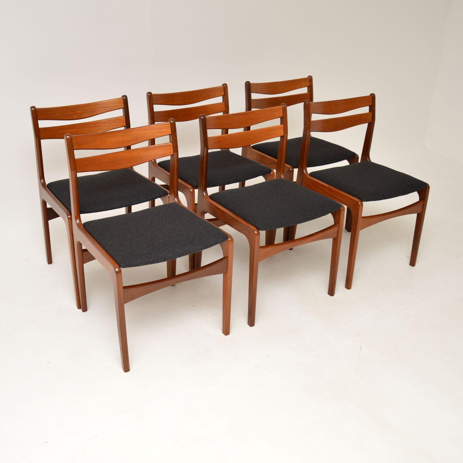 Set of 6 Danish Teak & Afromosia Dining Chairs In Good Condition In London, GB